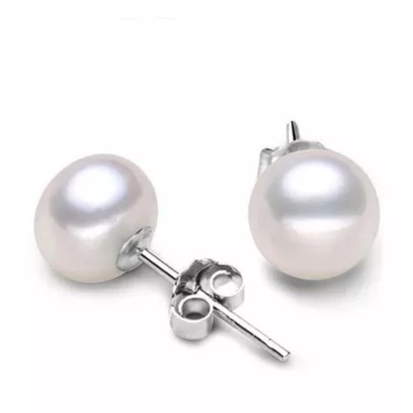 Jewelry - 8mm Freshwater Peal S925 Earrings